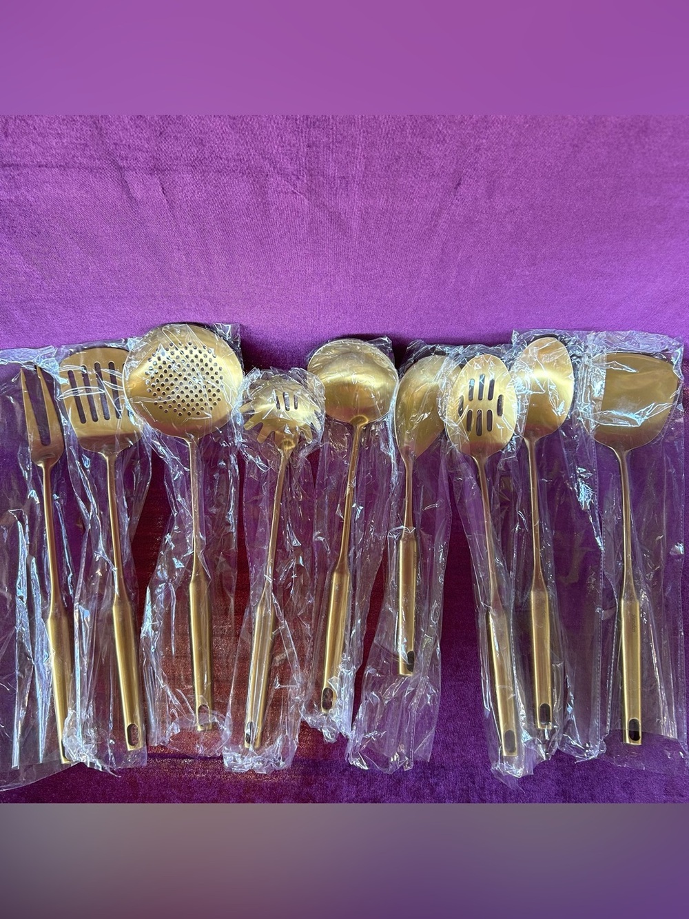 Gold Kitchen Utensil Set - 18/10 Stainless